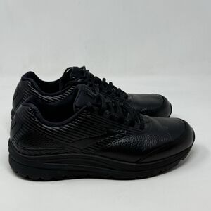 Brooks Addiction Walker 2 Shoes Womens 9.5 M Black Leather Walking Sneakers